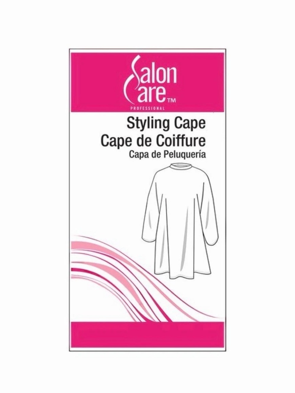 Salon Care Styling Cape White Polyester NWT